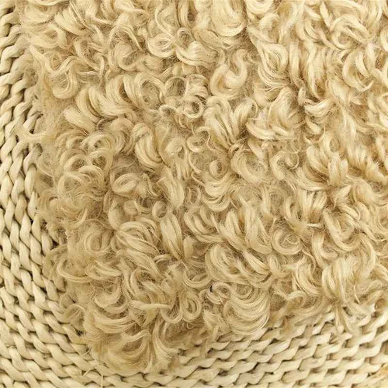 Curly faux fur blanket for baby photography props,basket cushion filler,baby photography shoot blanket photo props(50*80 cm)