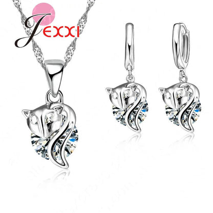 Charming Luxury Elegant Rhinestone Pendant Jewelry Set Include 925 Sterling Silver Necklace/Earring Sets    Home Decor Supply | Online Retail | ShoreShopper.com