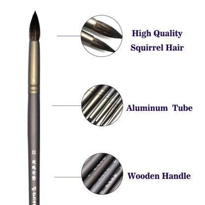 6 pcs Professional Set Squirrel Hair Round Pointed Artist Paintbrush Pen Gouache Oil Painting Art Supplies For Acrylic Art Brush    Home Decor Supply | Online Retail | ShoreShopper.com