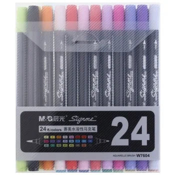 24 colors soluble  Pens Art Supplies For Drawing Water Soluble Mark Pen 24 Double Slider Multicolour Marker Painting Sets    Home Decor Supply | Online Retail | ShoreShopper.com