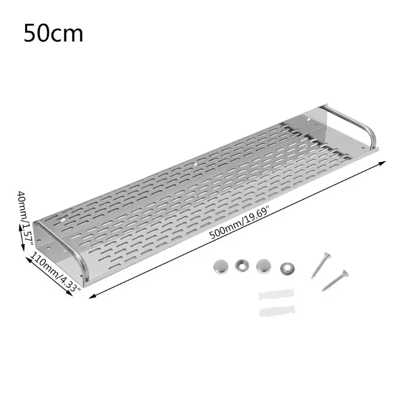 Stainless Steel Kitchen Bathroom Shelf Wall-mounted Storage Rack Single Layer    Home Decor Supply | Online Retail | ShoreShopper.com
