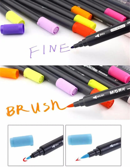 24 colors soluble  Pens Art Supplies For Drawing Water Soluble Mark Pen 24 Double Slider Multicolour Marker Painting Sets    Home Decor Supply | Online Retail | ShoreShopper.com