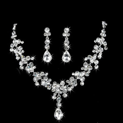 Luxurious Wedding Jewelry Sets for Bridal Bridesmaid Jewelery Drop Earring Necklace Austria Crystal Wholesale Gift    Home Decor Supply | Online Retail | ShoreShopper.com