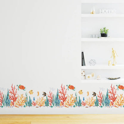 Baseboard Marine plants fish Wall Stickers kids rooms Art Living room Bedroom nursery home decor Mural Decal Removable sticker    Your Coastal Marketplace | Shoreshopper.com