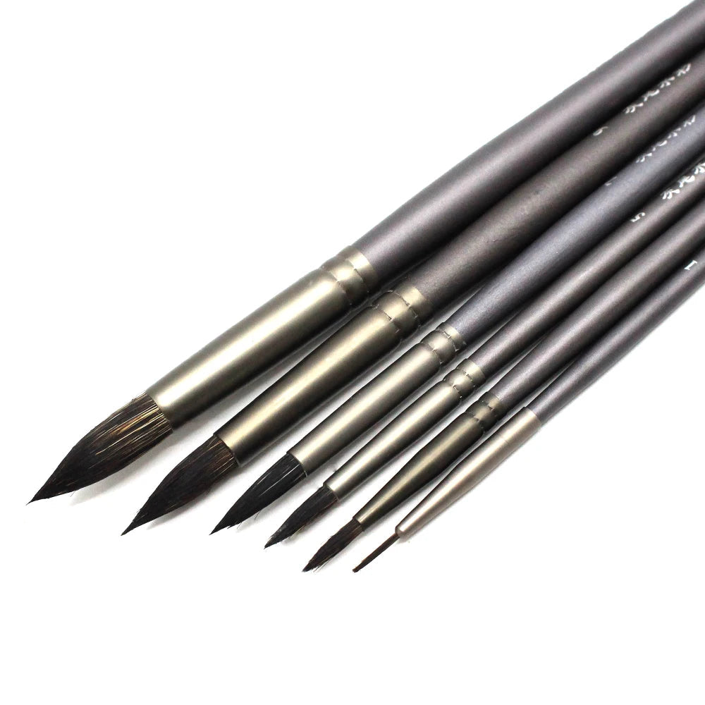 6 pcs Professional Set Squirrel Hair Round Pointed Artist Paintbrush Pen Gouache Oil Painting Art Supplies For Acrylic Art Brush    Home Decor Supply | Online Retail | ShoreShopper.com