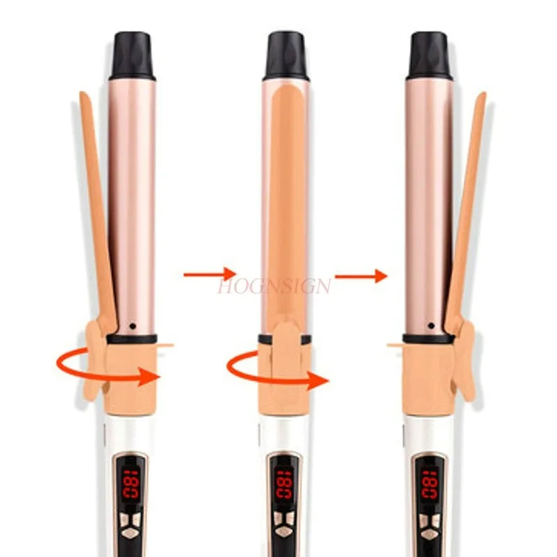 Professional Large Barrel Electric Hair Curler - Ceramic Dual-Use Rotating Curling Iron - ShoreCo.Shop