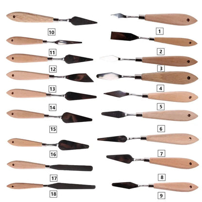 New pigment color mixing oil painting gouache scraper Art supplies wooden handle Single pick/Blade    Home Decor Supply | Online Retail | ShoreShopper.com