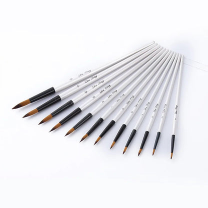 12 Pcs/set Nylon Hair Wooden Handle Watercolor Paint Brush Pen Set Learning DIY Oil Acrylic Painting Art Paint Brushes Supplies    Home Decor Supply | Online Retail | ShoreShopper.com
