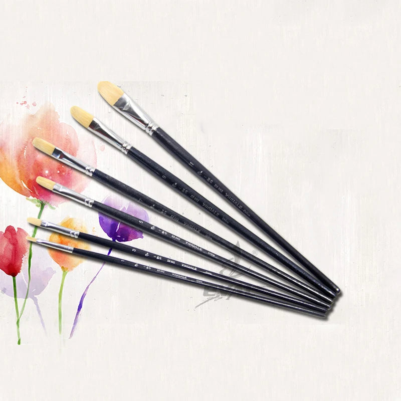 6pcs/Set pig's bristles oil paint brush artists gouache acrylic paints paintbrush art supplies dotting pen art brush stationery    Home Decor Supply | Online Retail | ShoreShopper.com