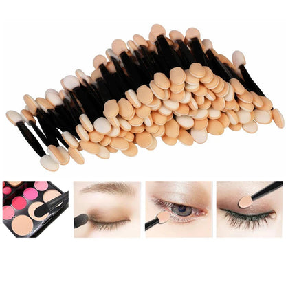 5/30/50/100PCS Eyeshadow Brush Dual Sided Sponge Nylon Sets Make up Eye Shadow Brushes For Cosmetic Applicator Makeup Tools Hot - ShoreCo.Shop