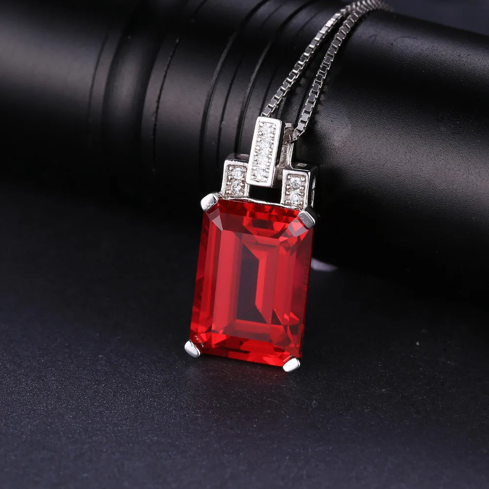 JewelryPalace 9ct Created Red Ruby 925 Sterling Silver Pendant Necklace for Women Engagement Party Jewelry Fashion Gift No Chain    Home Decor Supply | Online Retail | ShoreShopper.com