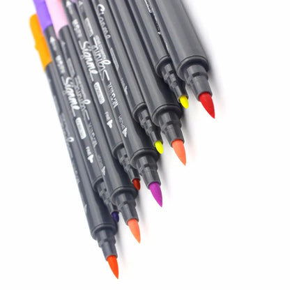 24 colors soluble  Pens Art Supplies For Drawing Water Soluble Mark Pen 24 Double Slider Multicolour Marker Painting Sets    Home Decor Supply | Online Retail | ShoreShopper.com