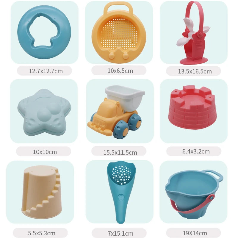 Beach Toys for Kids Gifts 5-17pcs Baby Beach Game Toys Children Sandbox Set Kit Summer Toys for Beach Play Sand Water Play Cart    Your Coastal Marketplace | Shoreshopper.com
