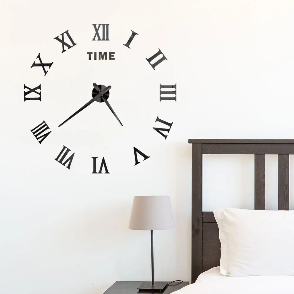 2D/3D Large Roman Numeral Acrylic Mirror Wall Clock Sticker Fashion DIY Quartz Clocks Watch Home Decoration Living Room Stickers    Home Decor Supply | Online Retail | ShoreShopper.com