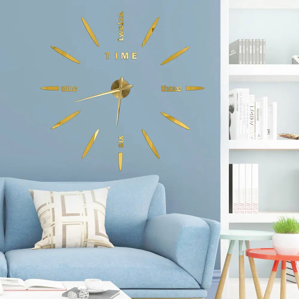 3D Wall Clock Modern Design DIY Acrylic Mirror Sticker Quartz Needle Big Europe Horloge Home Decoration Living Room Watch Clocks    Home Decor Supply | Online Retail | ShoreShopper.com