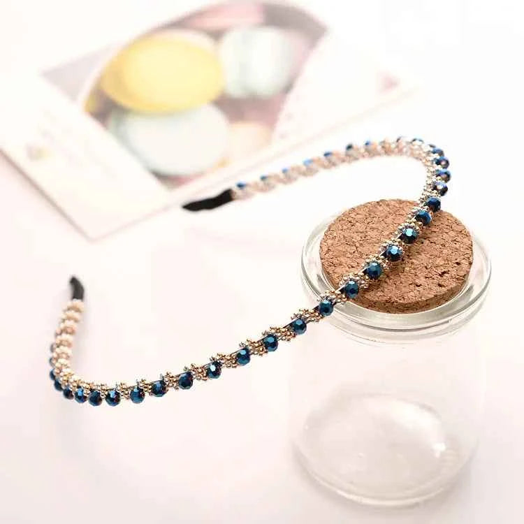 Headwear Fashion Women Hair Hoop Ladies Crystal Rhinestone Pearl Hairband Headband Head Piece Hair Band Accessories