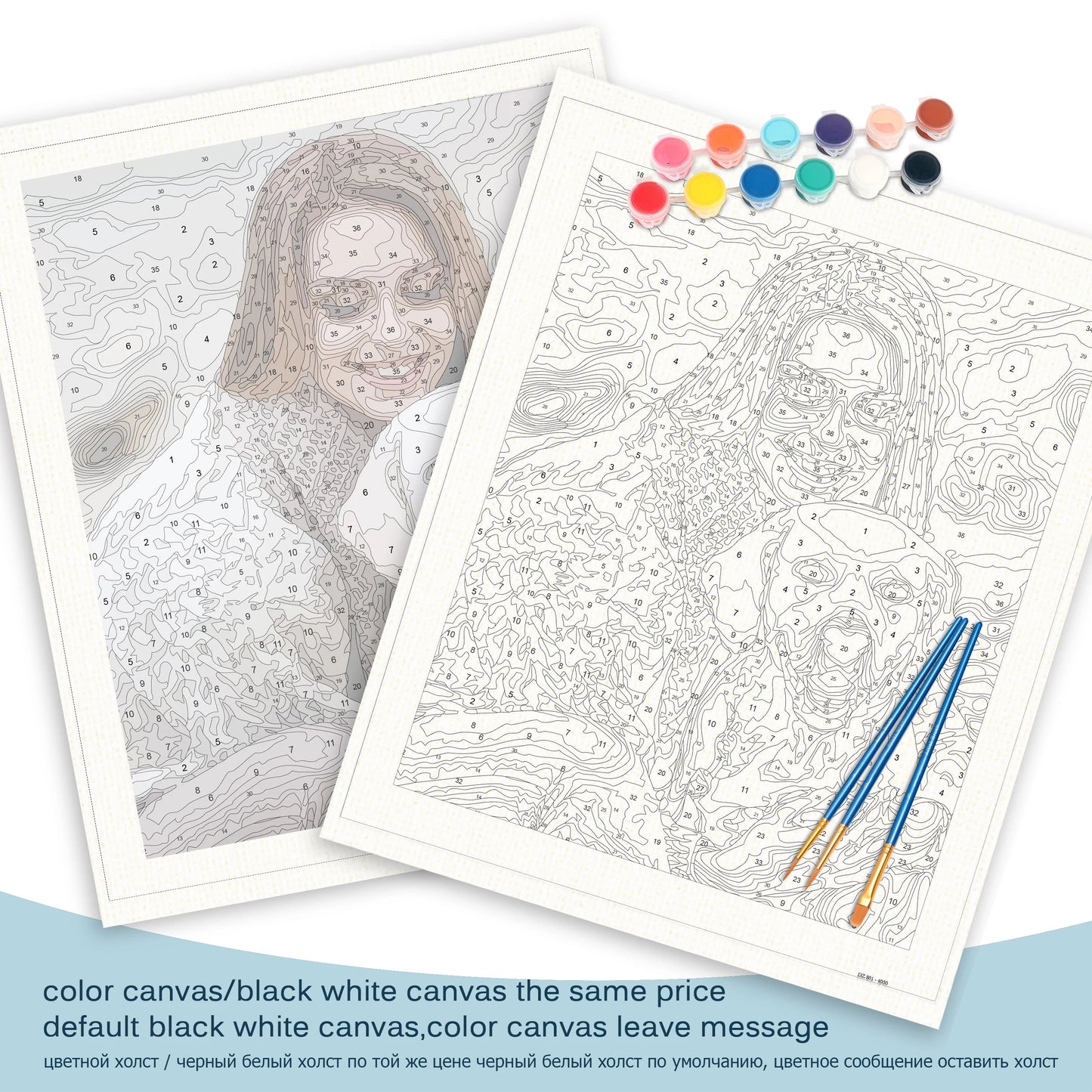 24/36 Color Personalised Paint By Numbers Photo Custom DIY Oil Painting By Number Picture Canvas Portrait Family Children Photo    Home Decor Supply | Online Retail | ShoreShopper.com
