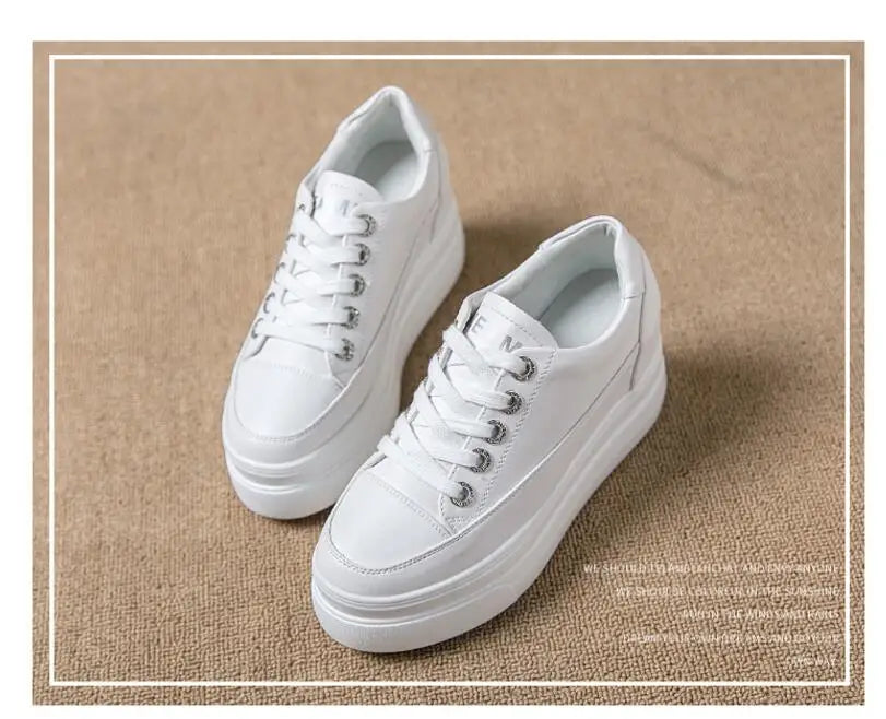 LunaStratus Breathable Platform Sneakers - 8cm Height-Increasing Casual Walking Shoes for Women    Your Coastal Marketplace | Shoreshopper.com