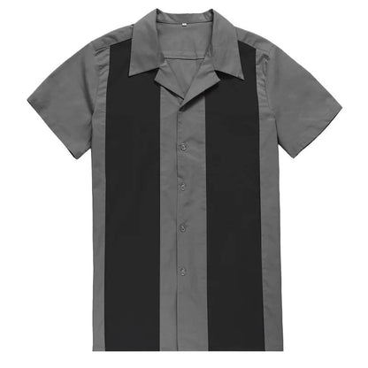 Vertical Striped Shirt Men Short Sleeve Work Men's Bowling Shirts for Men Cotton Summer Blouse Men Plus Size Male Clothing    Home Decor Supply | Online Retail | ShoreShopper.com