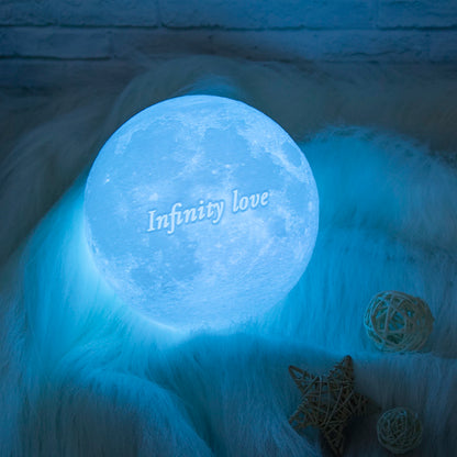 3D Printing Moon Lamp Personalized Photo Text Customized USB Night Light Birthday Mother Day Valentine's Christmas Lunar Gift - ShoreCo.Shop