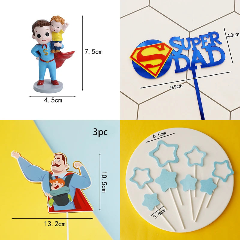 Hold Baby Super Dad Daddy Father's Day Cake Topper for Dad's Birthday Party Decorations Baking Supplies Love Gifts    Your Coastal Marketplace | Shoreshopper.com