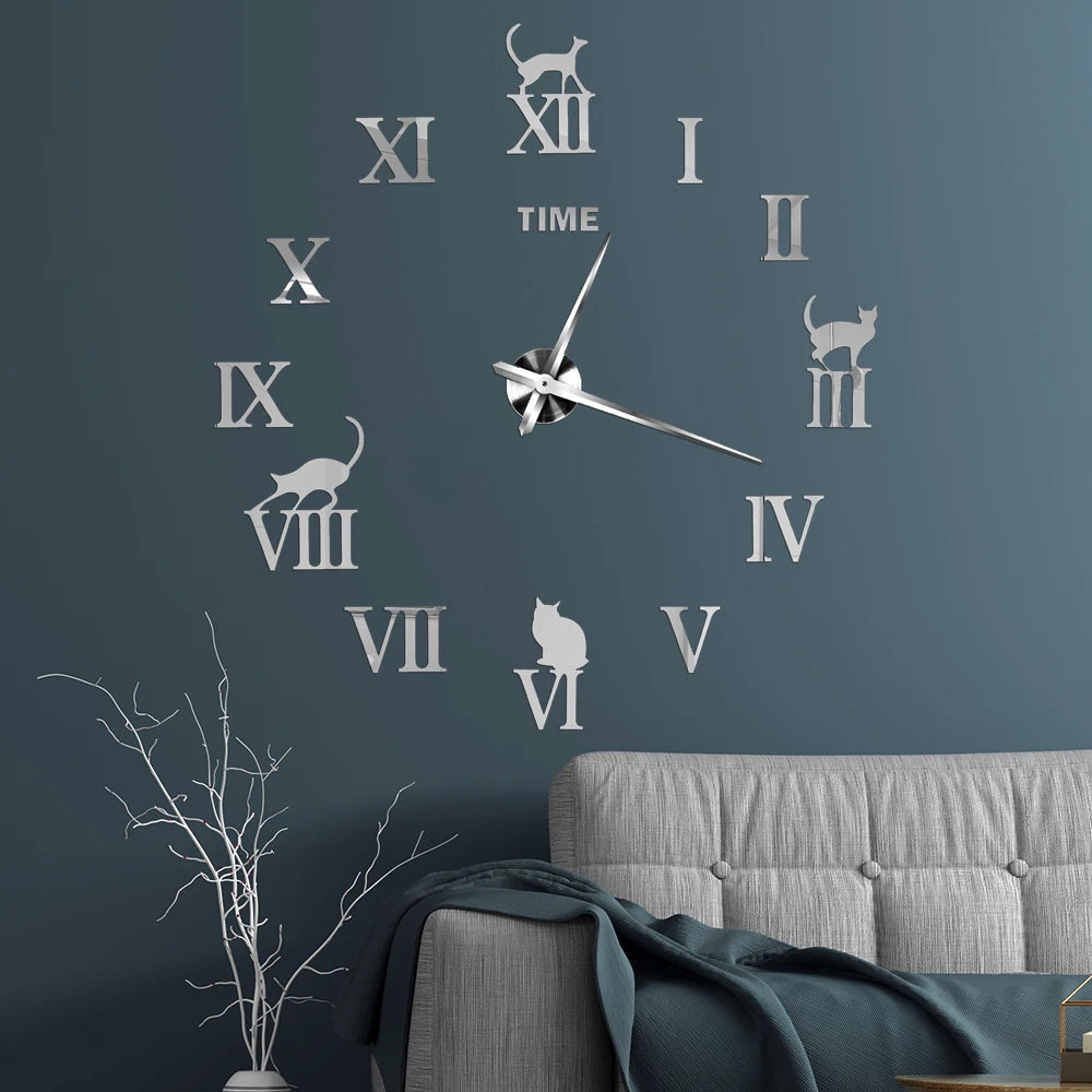 Large Wall Clock Quartz Needle 3D DIY 27" 37" or 47" Wall Clock    Home Decor Supply | Online Retail | ShoreShopper.com