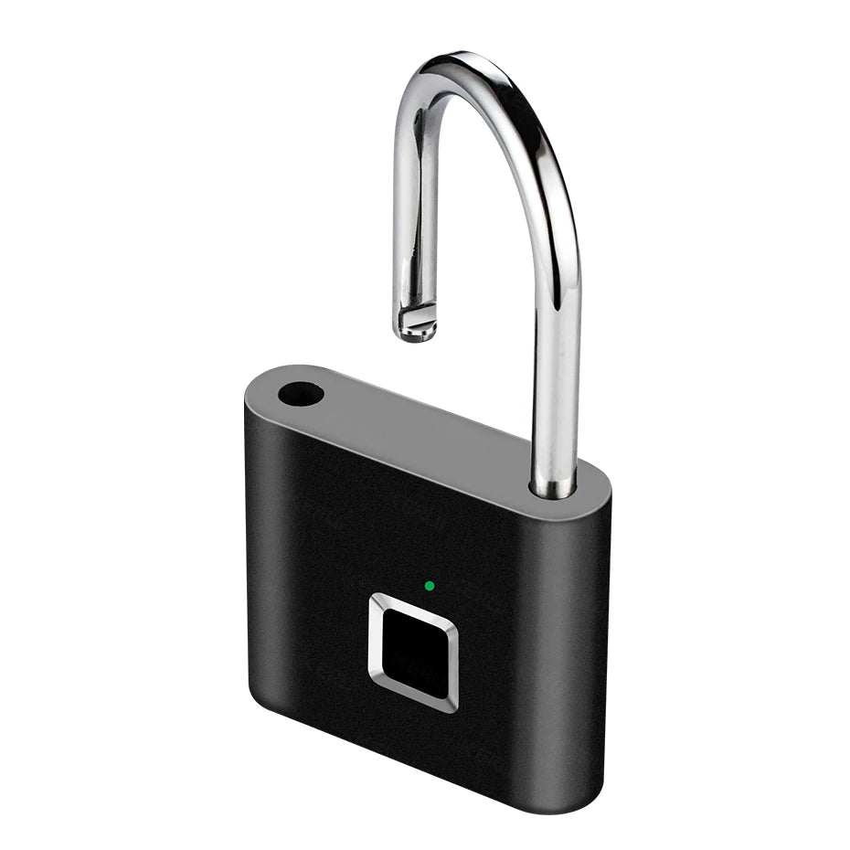 KERUI Smart Fingerprint Padlock Waterproof Fingerprint Keyless Door Lock Type C Rechargeable Security Padlock for House - ShoreCo.Shop