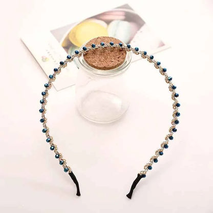 Headwear Fashion Women Hair Hoop Ladies Crystal Rhinestone Pearl Hairband Headband Head Piece Hair Band Accessories