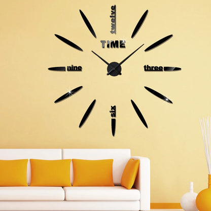 3D Wall Clock Modern Design DIY Acrylic Mirror Sticker Quartz Needle Big Europe Horloge Home Decoration Living Room Watch Clocks    Home Decor Supply | Online Retail | ShoreShopper.com