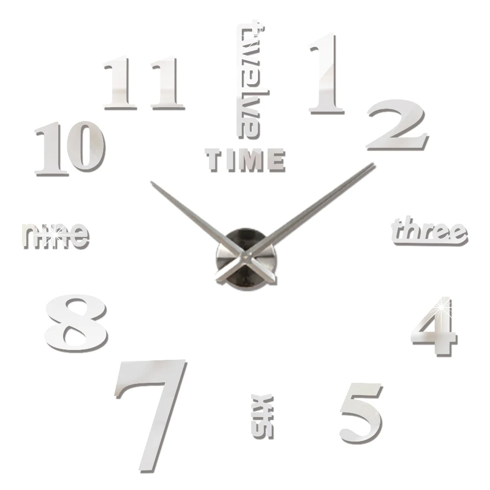 2D/3D Large Roman Numeral Acrylic Mirror Wall Clock Sticker Fashion DIY Quartz Clocks Watch Home Decoration Living Room Stickers    Home Decor Supply | Online Retail | ShoreShopper.com