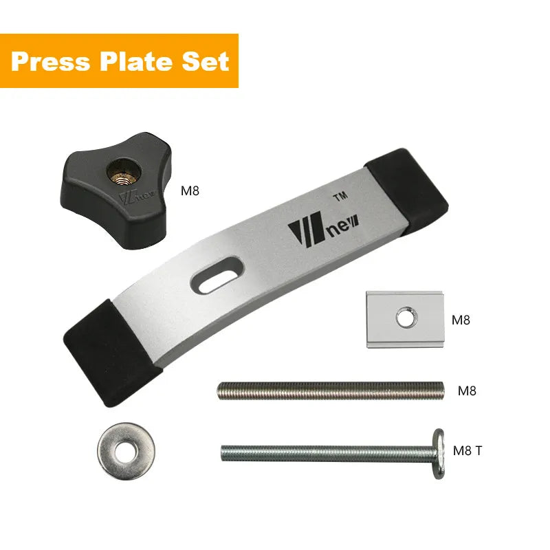 T Track Slider M8 T Screw M8 Nut Saw Table Acting Hold Down Clamp for T-Slot T-Track Woodworking  DIY Tools    Home Decor Supply | Online Retail | ShoreShopper.com