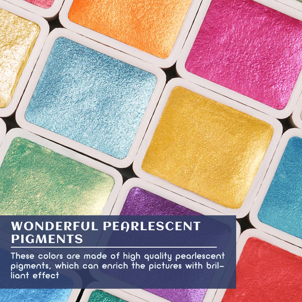 Original Paul Rubens 12/24/48 Pearlescent Watercolor Paint Set Portable Pink Box with Palette Flash Watercolor Paint    Home Decor Supply | Online Retail | ShoreShopper.com