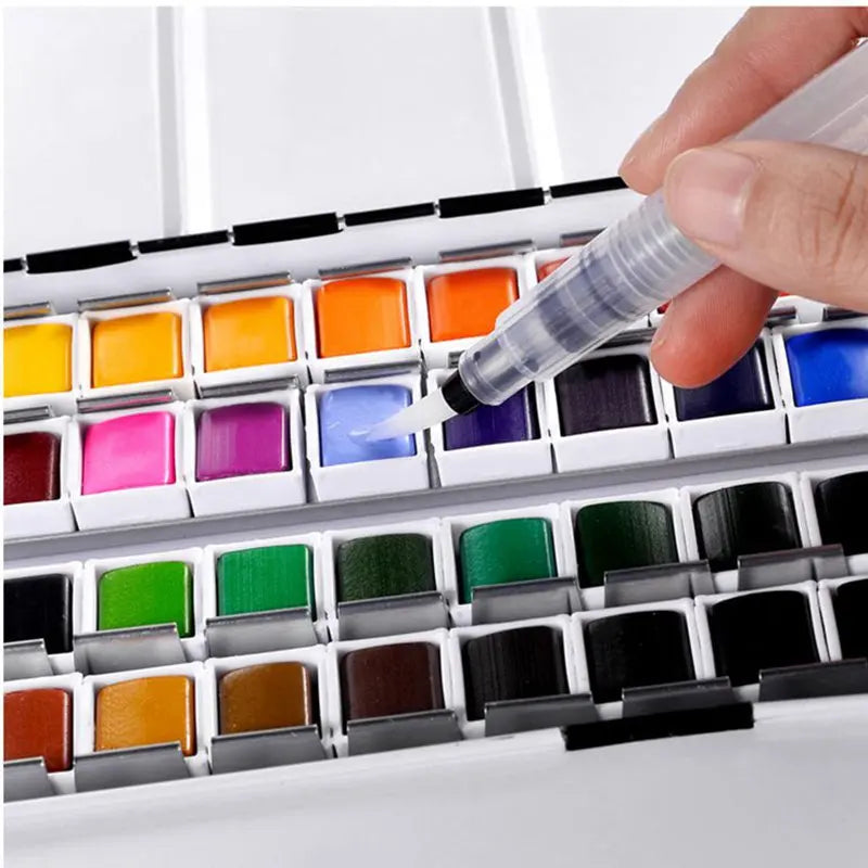 Superior Professional Solid Watercolor Paints Set With Water Brush Pen Water Color Paint Acuarelas Art Supplies For Artist    Home Decor Supply | Online Retail | ShoreShopper.com