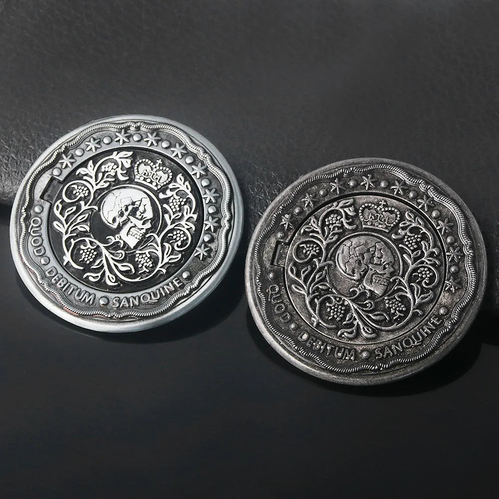 Big Size John Wick 4 Blood Oath Marker Coin Keychain Gold and Adjudicator Coin Metal Prop Accessories Collection Gift - ShoreCo.Shop