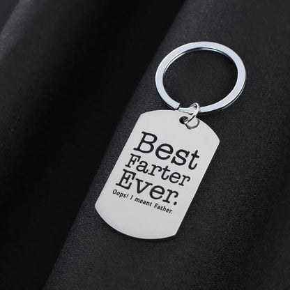 Metal Father's Day Keychain Gift Best Farter Ever Oops I Meant Father Birthday Christmas Gifts For Dad Father From Son Daughter    Your Coastal Marketplace | Shoreshopper.com