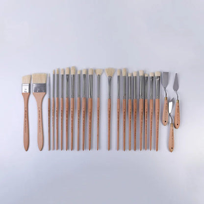 ArtSecret New Arrival 2288 24/Set Oil And Acrylic Painting Brush Hog Bristle Straw Mat Pouch&Canvas Pocket Artist Art Supplies    Home Decor Supply | Online Retail | ShoreShopper.com
