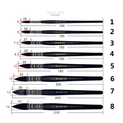 1pc Mop Watercolor Paint Brush Artist Nylon Round Painting Brushes for Acrylic Water Color Gouache Oil Painting Art Supplies    Home Decor Supply | Online Retail | ShoreShopper.com