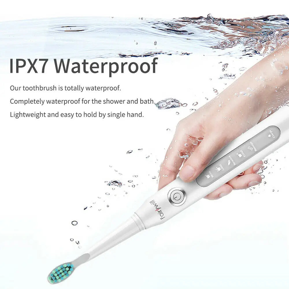 Fairywill Electric Sonic Toothbrush FW-507 USB Charge Rechargeable Adult Waterproof Electronic Tooth Brushes Replacement Heads s - ShoreCo.Shop