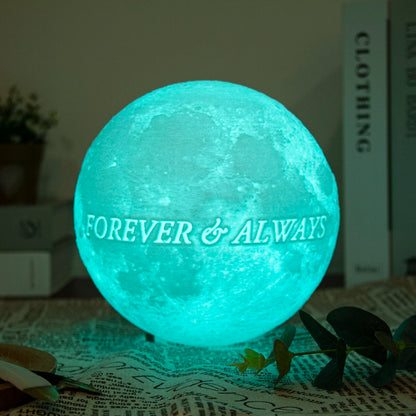 3D Printing Moon Lamp Personalized Photo Text Customized USB Night Light Birthday Mother Day Valentine's Christmas Lunar Gift - ShoreCo.Shop