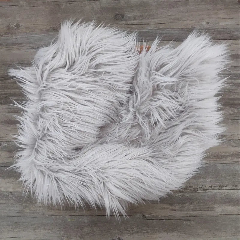 Curly faux fur blanket for baby photography props,basket cushion filler,baby photography shoot blanket photo props(50*80 cm)    Your Coastal Marketplace | Shoreshopper.com
