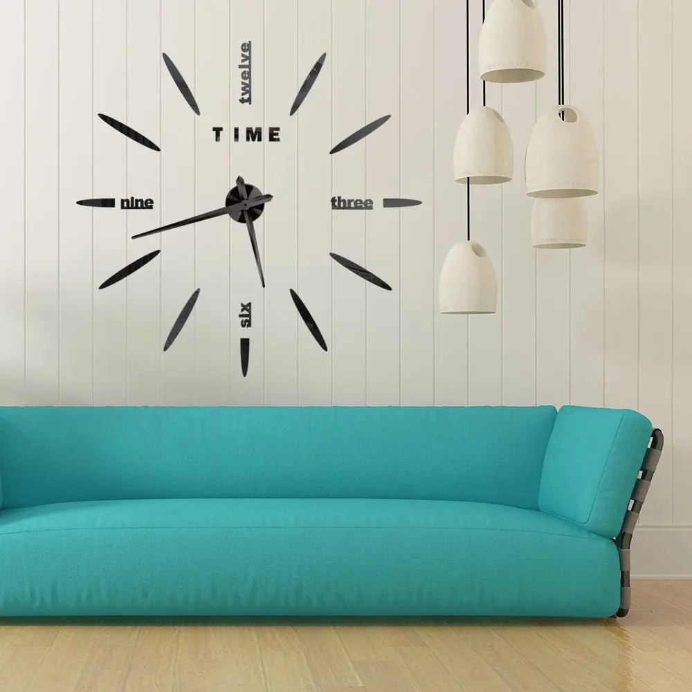 3D Wall Clock Modern Design DIY Acrylic Mirror Sticker Quartz Needle Big Europe Horloge Home Decoration Living Room Watch Clocks    Home Decor Supply | Online Retail | ShoreShopper.com