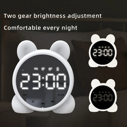 Bluetooth Mirror Table Clock Kids Alarm Clock Cute Cat Digital Alarm Clock For Kids Bedside Clock Children'S Sleep Led Clocks    Home Decor Supply | Online Retail | ShoreShopper.com