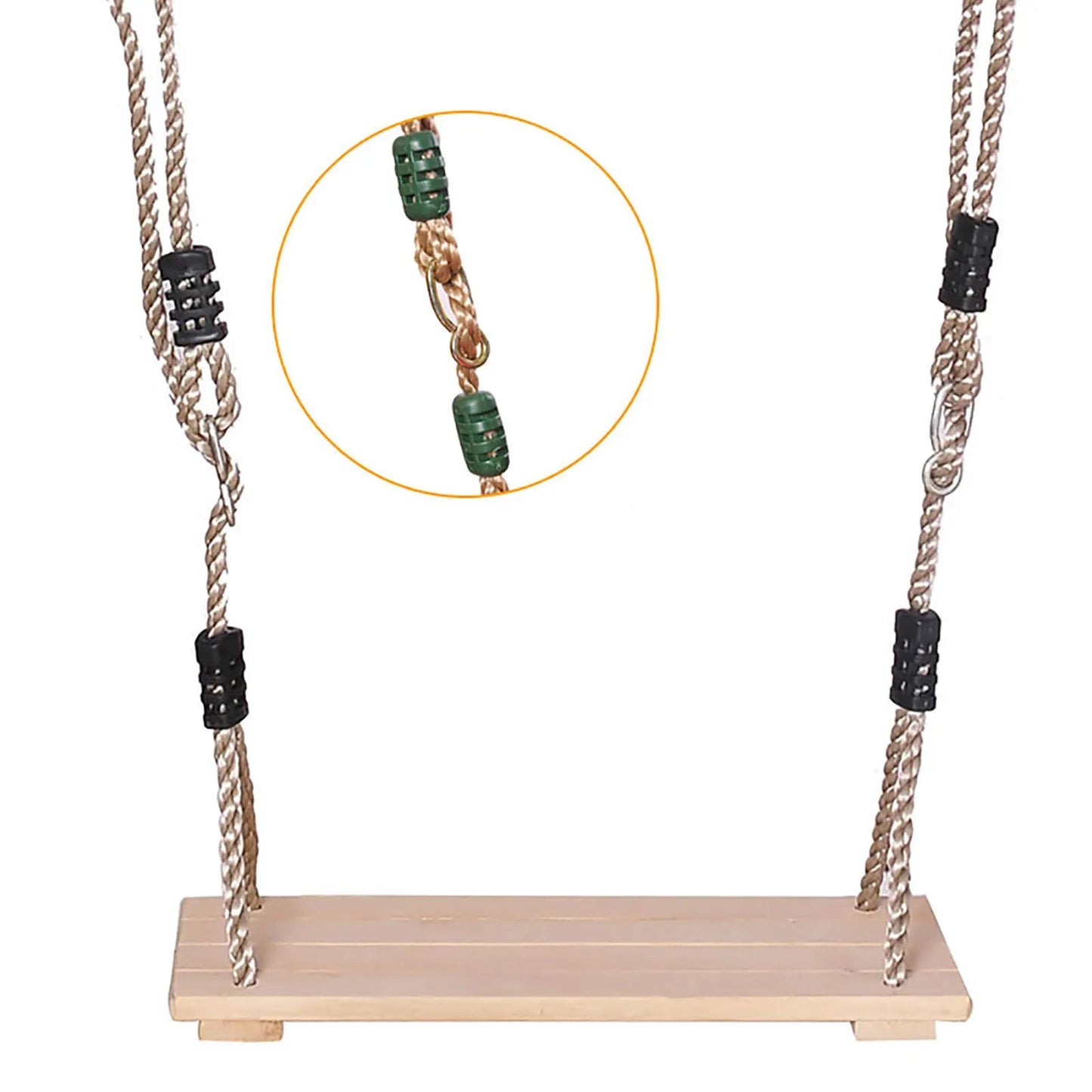 High-Quality Polished Four-Board Anti-Corrosion Wood Swing Outdoor Indoor Pastoral Wooden Swing for Adults Children    Home Decor Supply | Online Retail | ShoreShopper.com