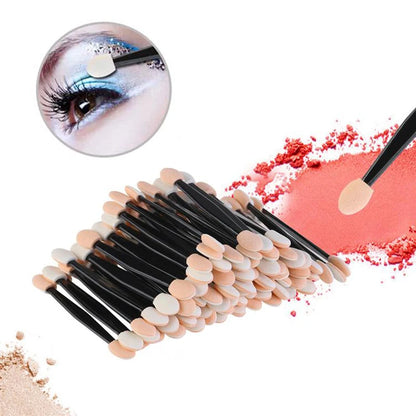 5/30/50/100PCS Eyeshadow Brush Dual Sided Sponge Nylon Sets Make up Eye Shadow Brushes For Cosmetic Applicator Makeup Tools Hot - ShoreCo.Shop