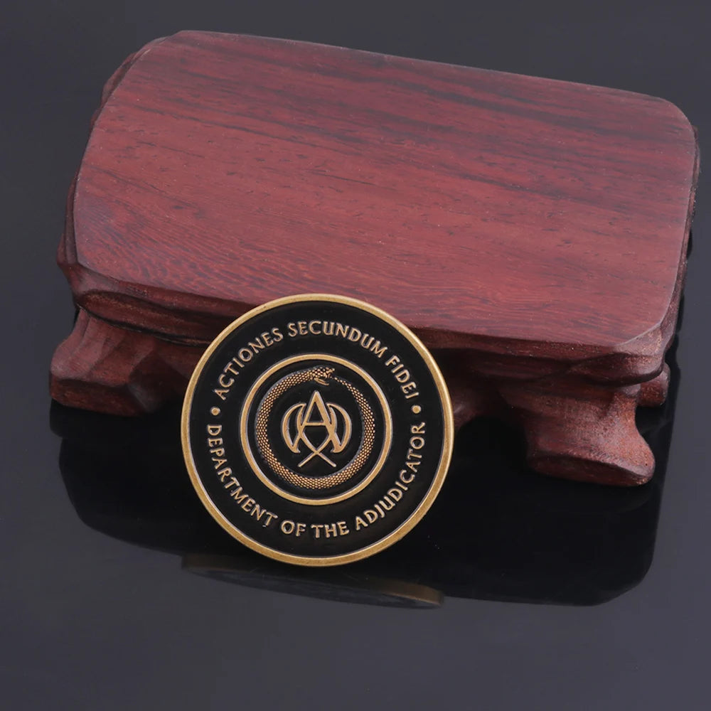 Big Size John Wick 4 Blood Oath Marker Coin Keychain Gold and Adjudicator Coin Metal Prop Accessories Collection Gift - ShoreCo.Shop