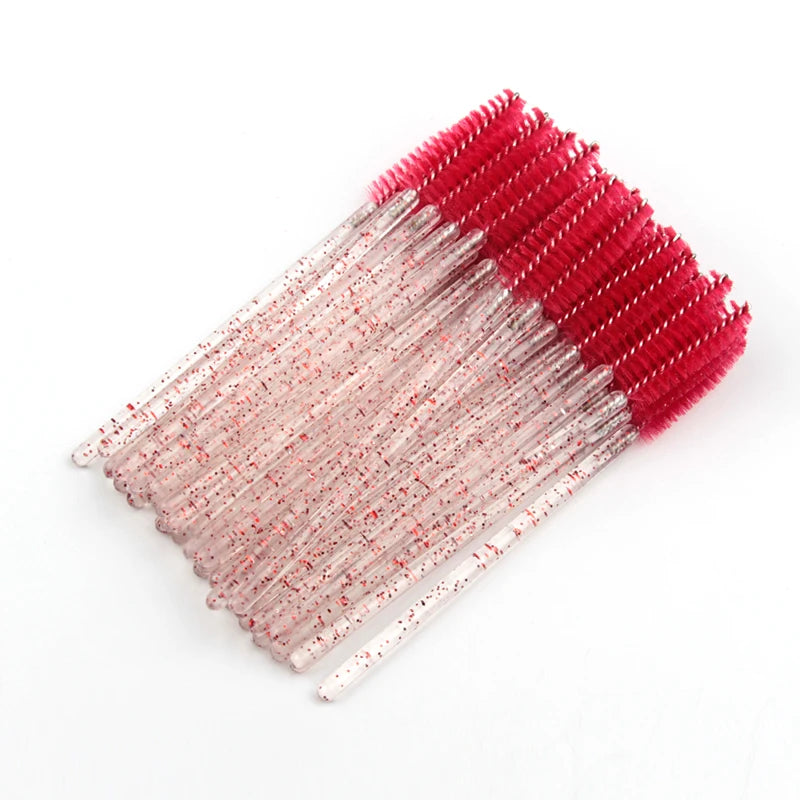 Lanjinglin 5/50pcs Eyelash Brush Crystal Eyelash Soft Eye Lashes Extension Mascara Wands Makeup Professional Makeup Tool - ShoreCo.Shop