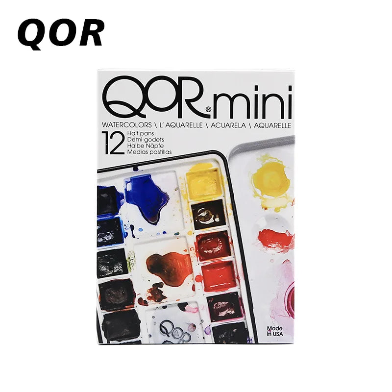 US QOR Artistic Watercolor Paints Set Tin box Pigment Solid Paint Set Palette High Concentration for Artist Painting Drawing    Home Decor Supply | Online Retail | ShoreShopper.com