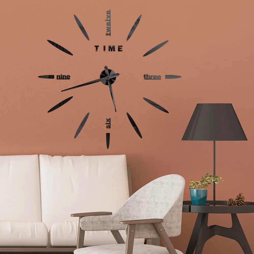 3D Wall Clock Modern Design DIY Acrylic Mirror Sticker Quartz Needle Big Europe Horloge Home Decoration Living Room Watch Clocks    Home Decor Supply | Online Retail | ShoreShopper.com