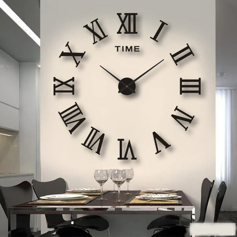 2D/3D Large Roman Numeral Acrylic Mirror Wall Clock Sticker Fashion DIY Quartz Clocks Watch Home Decoration Living Room Stickers    Home Decor Supply | Online Retail | ShoreShopper.com