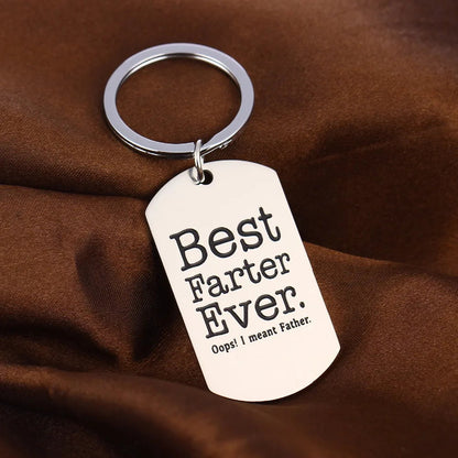 Metal Father's Day Keychain Gift Best Farter Ever Oops I Meant Father Birthday Christmas Gifts For Dad Father From Son Daughter    Your Coastal Marketplace | Shoreshopper.com
